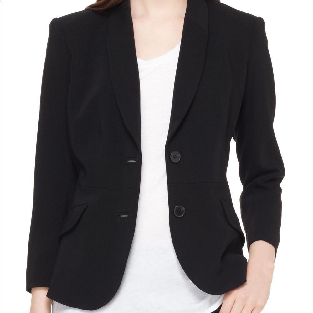 Theory Liv Tailor Two Button Wool Blazer Jacket